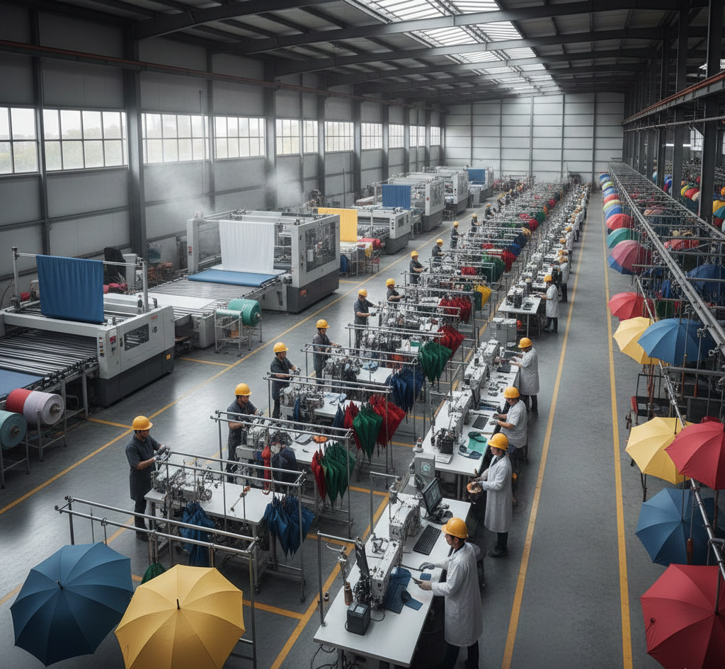 Umbrella Manufacturing Process: From Fabric to Finish (Complete 2025 Guide)