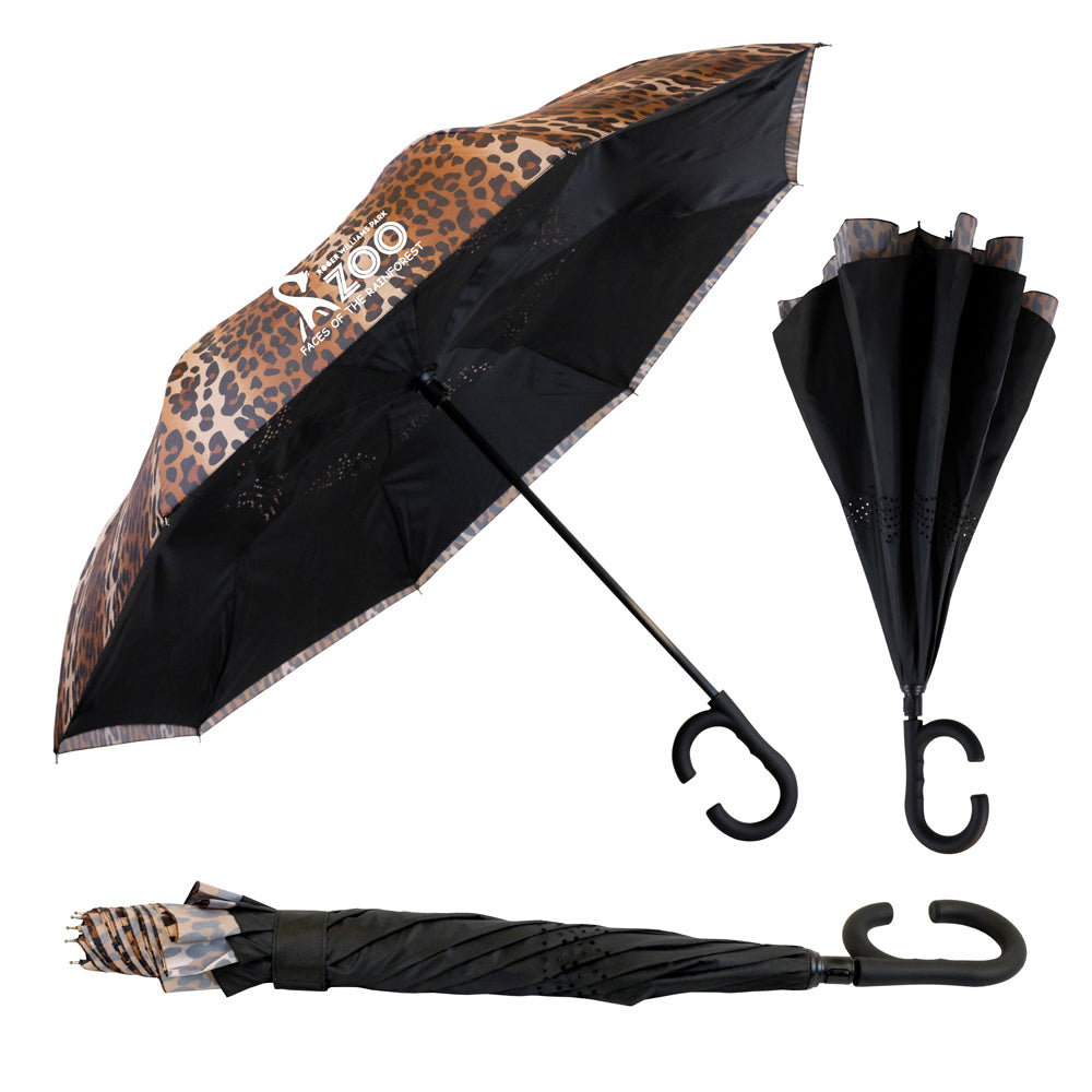Wholesale Leopard ViceVersa Inverted Umbrella