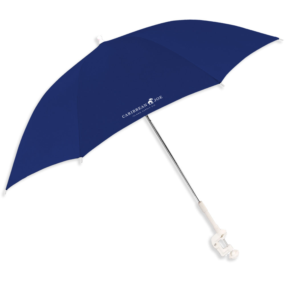 Caribbean Joe 48 Inch Arc Clamp On Navy Beach Umbrella