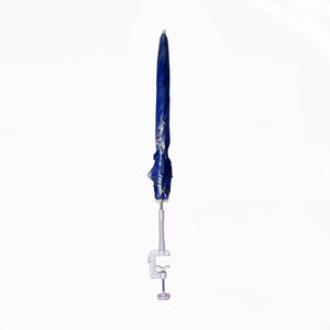 Caribbean Joe 48 Inch Arc Clamp On Navy Beach Umbrella