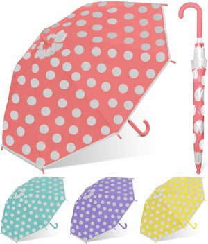 Wholesale Childrens Dot Hook Assorted Umbrella