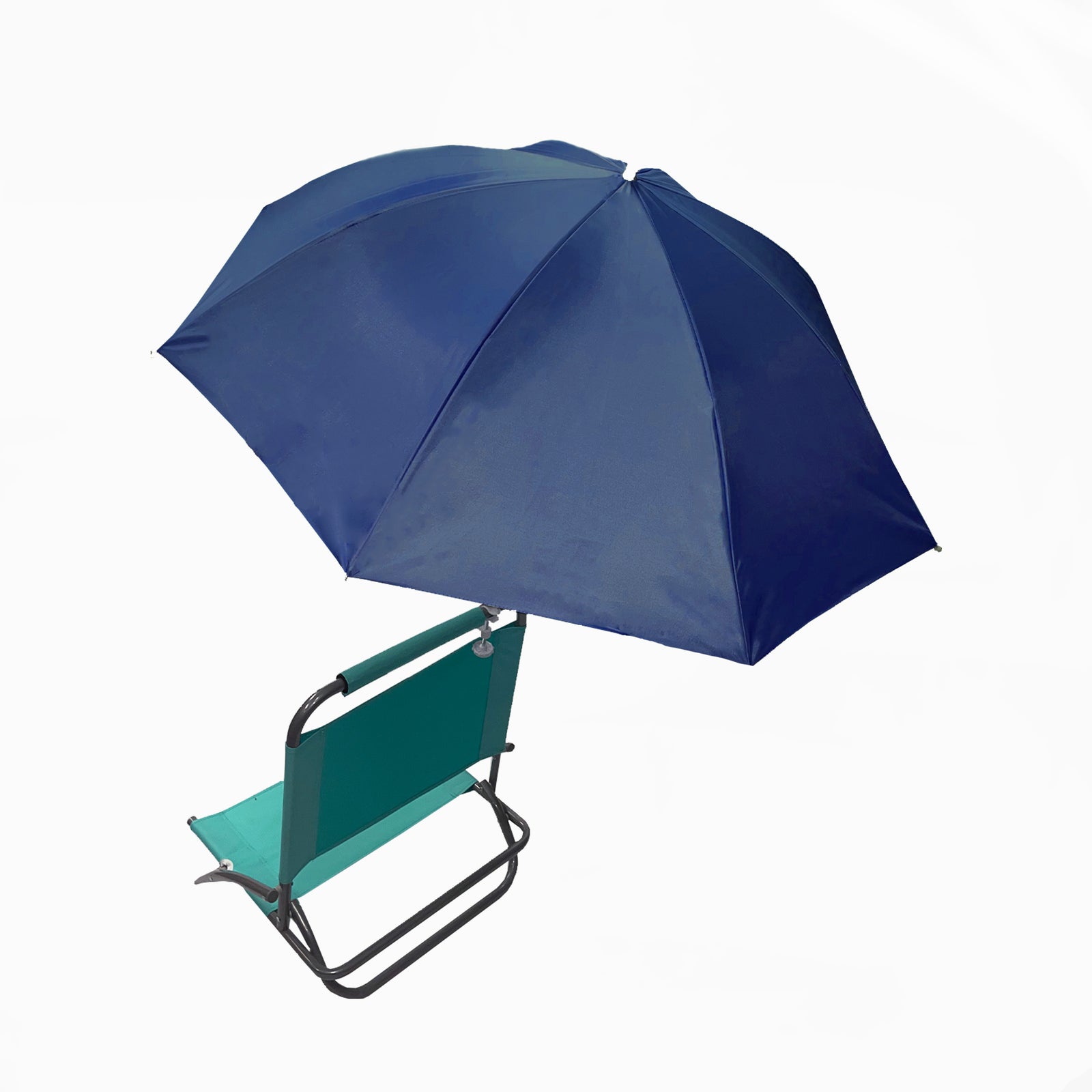 Caribbean Joe 48 Inch Arc Clamp On Navy Beach Umbrella