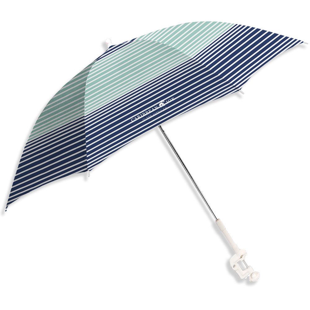 Caribbean Joe 48 Inch Horizon Stripe Clamp Beach Umbrella