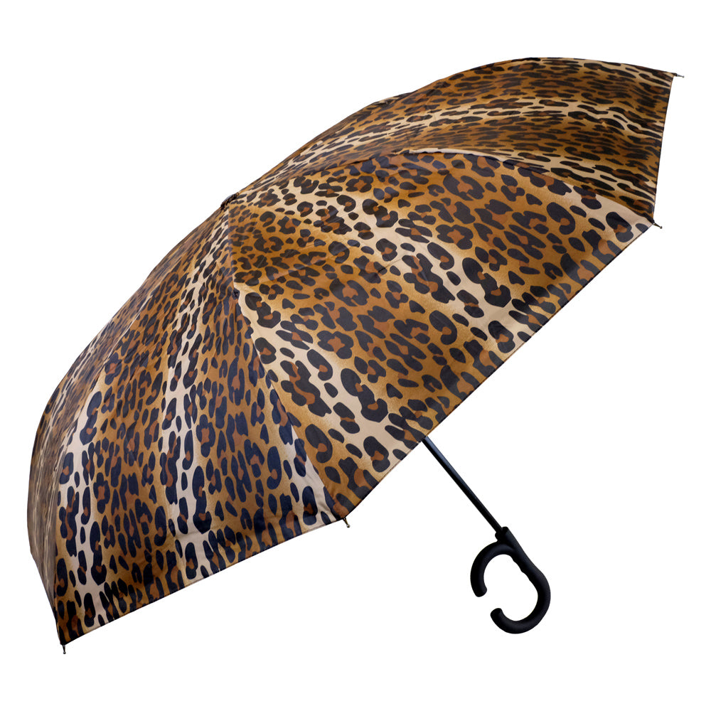 Wholesale Leopard ViceVersa Inverted Umbrella
