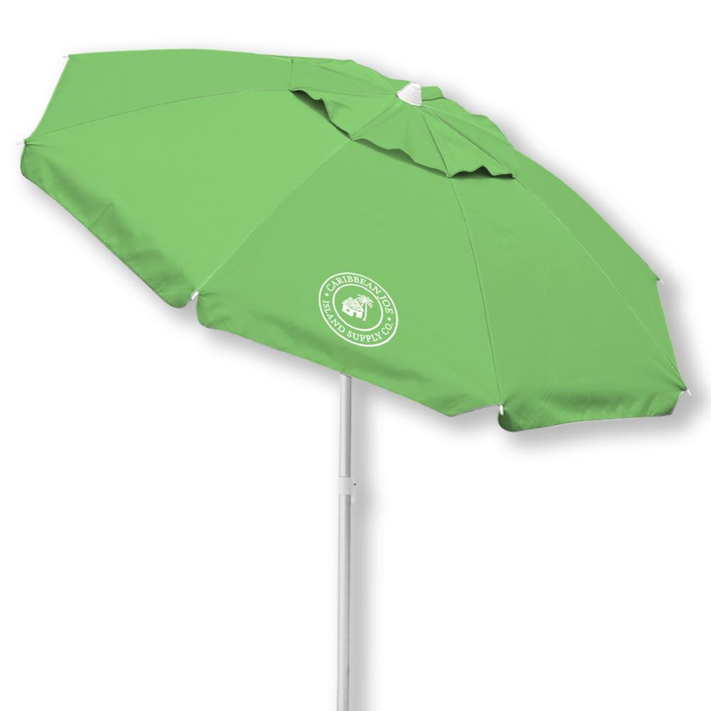 Caribbean Joe 7ft. Beach Umbrella with UV, Green