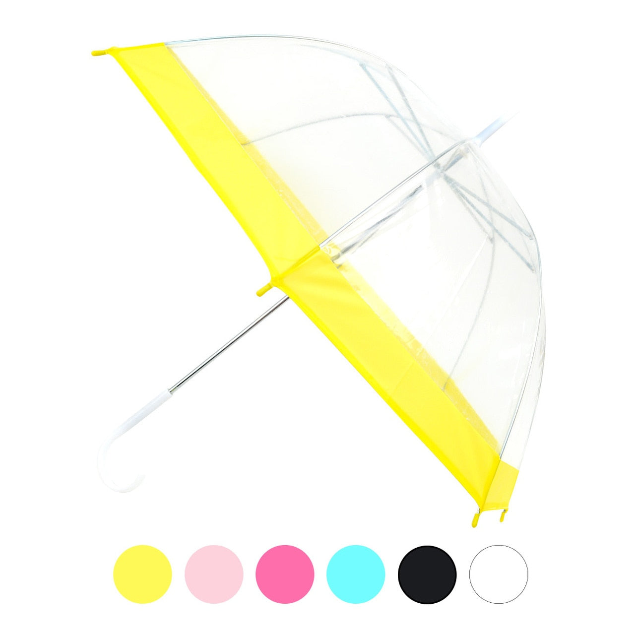 Wholesale Childrens clear dome umbrella with color trim