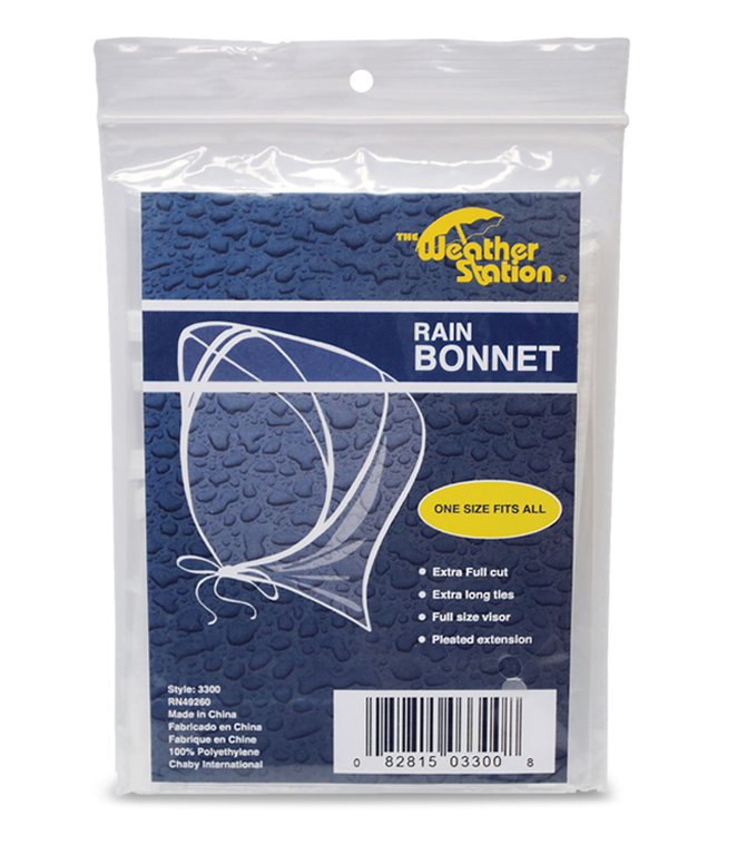 Wholesale Emergency Clear Rain Bonnet with Visor