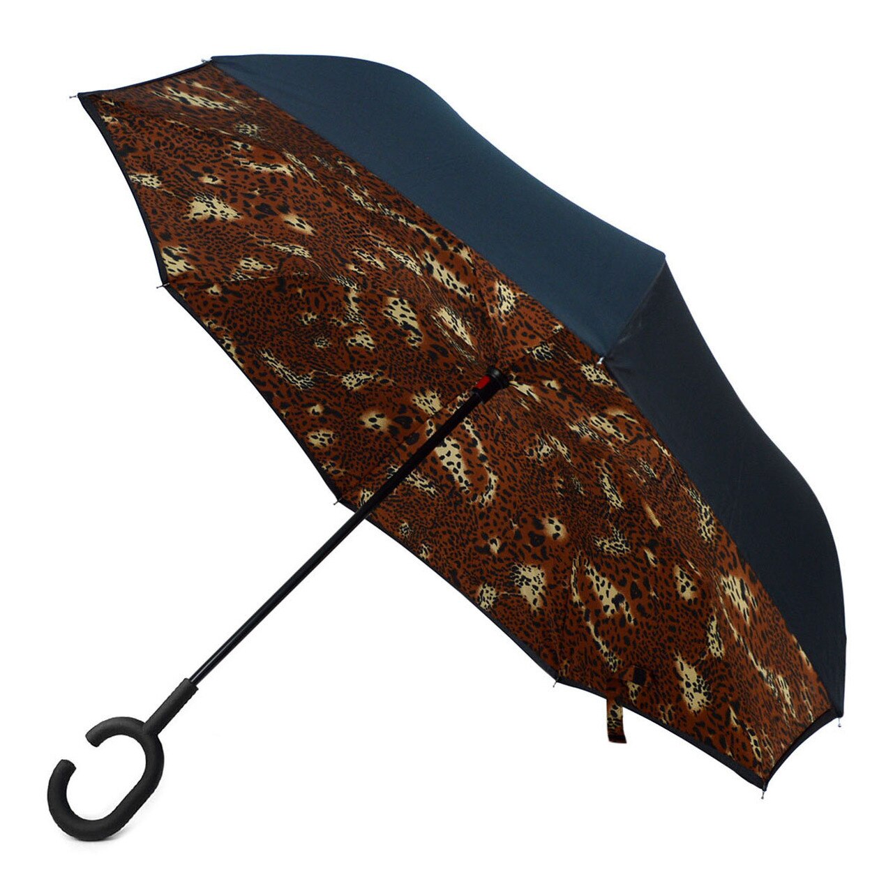 Wholesale Brown Leopard Print Double Layer Inverted Umbrella