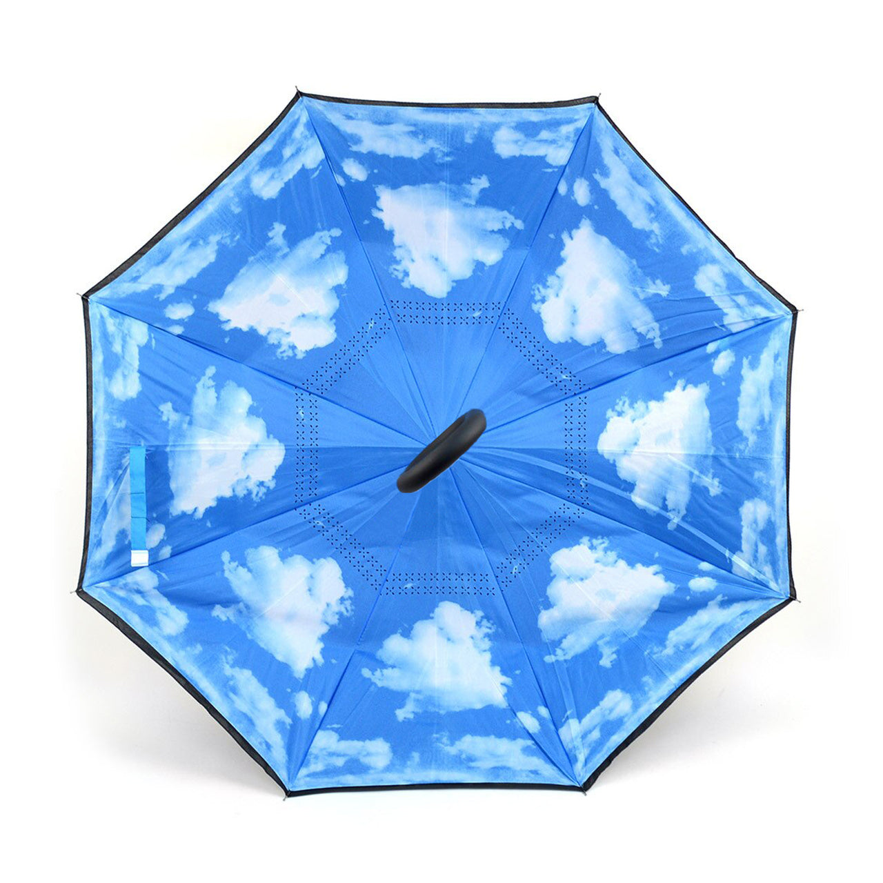 Wholesale Blue Sky Double Layer wrist handle Inverted Umbrella