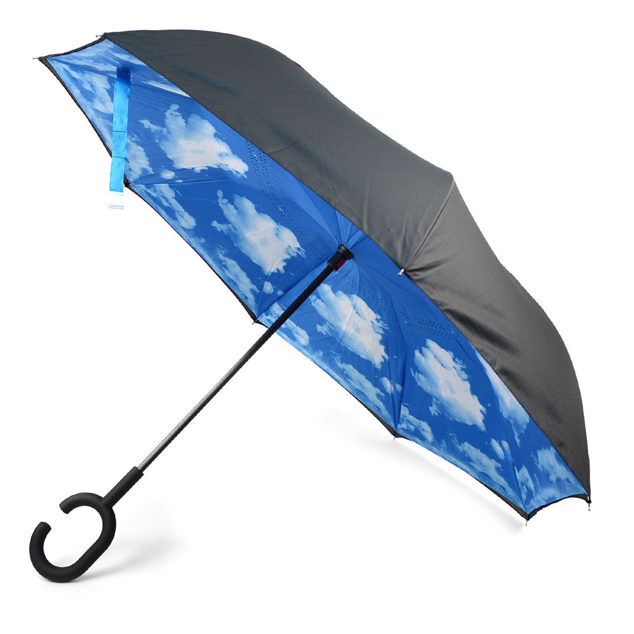 Wholesale Blue Sky Double Layer wrist handle Inverted Umbrella