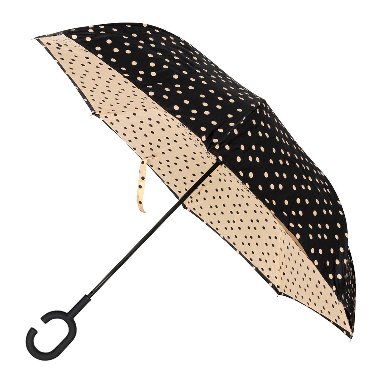 Wholesale Polka Dot Reverse Open Inverted Umbrella