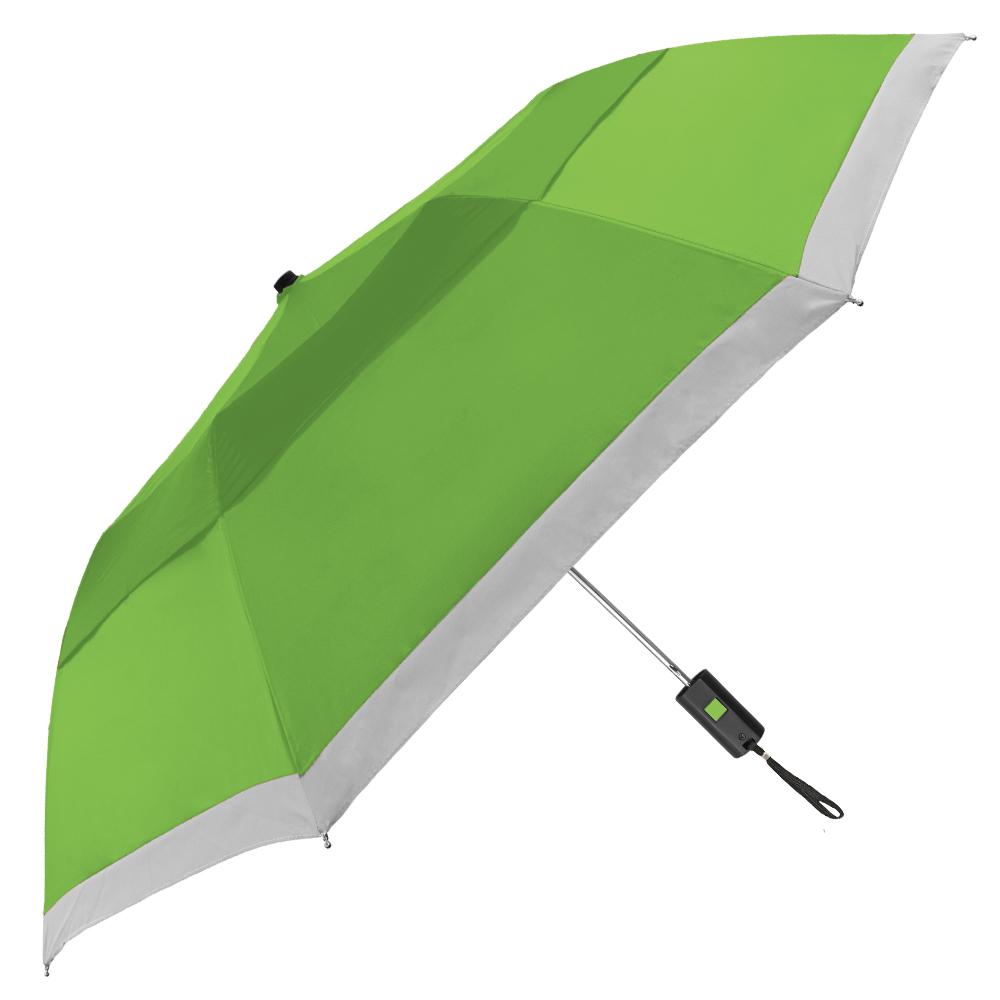 Wholesale Reflective Strip Vented Folding Umbrella