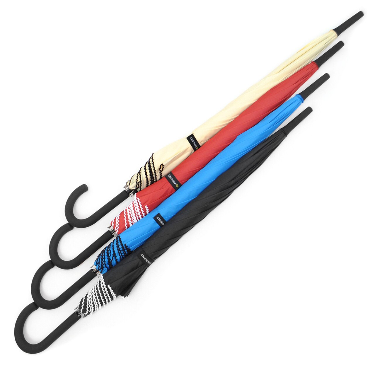 Wholesale Auto-Open Umbrella with Braided Cord Trim